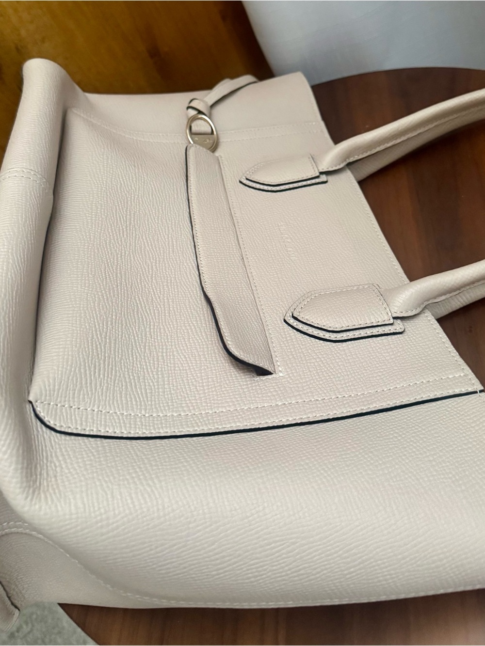 Longchamp Mailbox Leather Tote Chalk - Picture 4 of 13